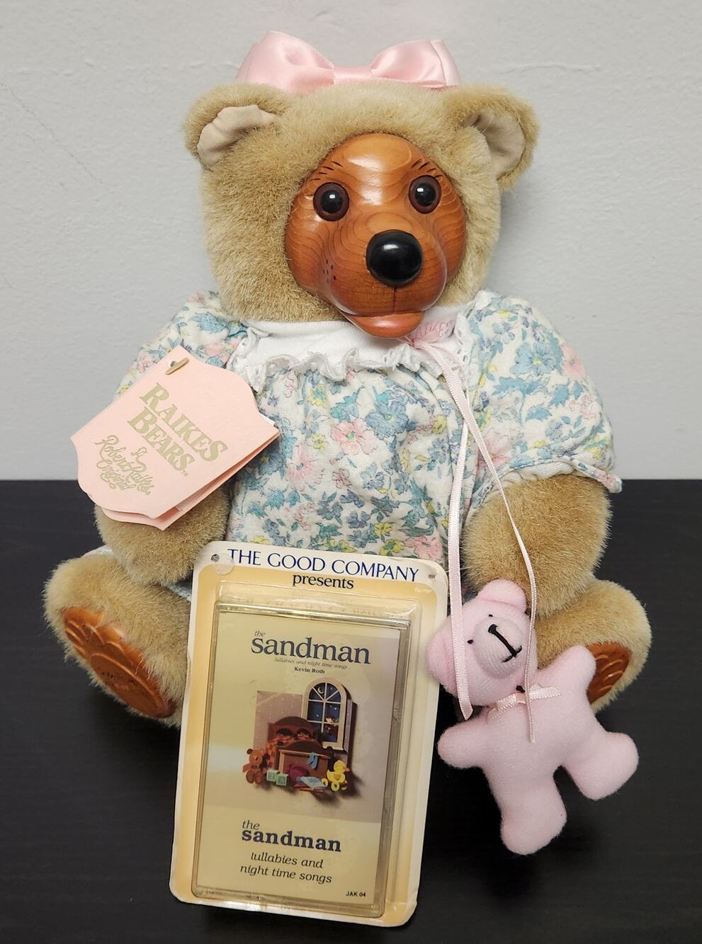 Vintage Robert Raikes Original "662027 Courtney" Wooden Face Doll w/Tags&Signed